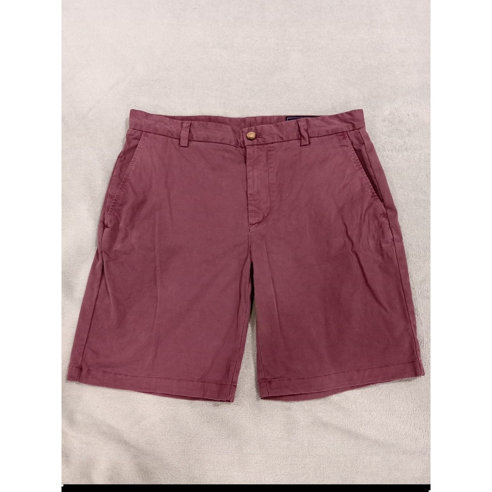 Mens Vineyard Vines Links Golf Chino Flat Front Breaker Shorts 33 Purple‎ Plum